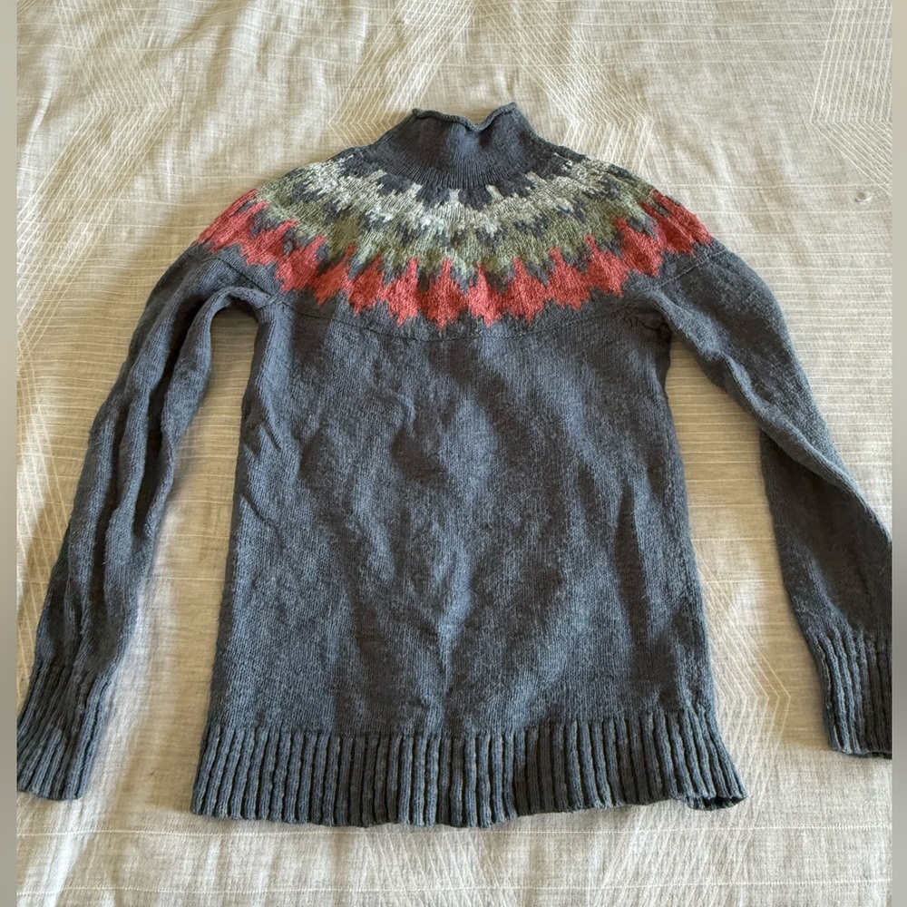 LL Bean Fair Isle Cotton Sweater - Picture 5 of 8